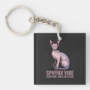 Sphynx Cat Vibe Under Sunlight Art Key Ring