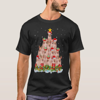 Sphynx Cat   Xmas Tree Santa Christmas Sphynx Cat T-Shirt