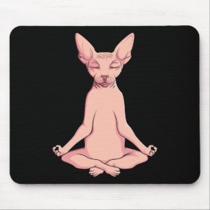 Sphynx Cat Yoga Meditation Breeder Hairless Pet Lo Mouse Mat