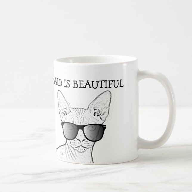 SPHYNX Coffee Mugs, Bald is Beautiful Mug (Right)