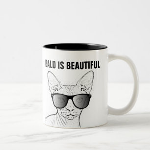 SPHYNX Coffee Mugs, Bald is Beautiful Two-Tone Coffee Mug