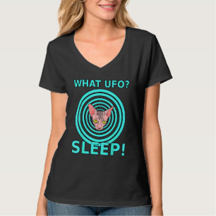 Sphynx Hairless Cat UFO Alien Abduction Missing T T-Shirt