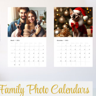 Sphynx Kittens Custom Pet Photo Family Cats 2027  Calendar