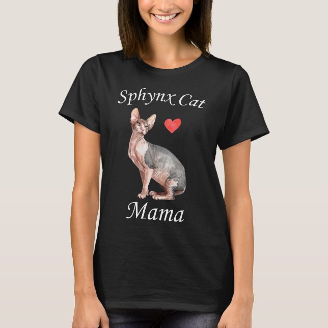 Sphynx Mum Cat Lover Pet Mother T-Shirt (Front)