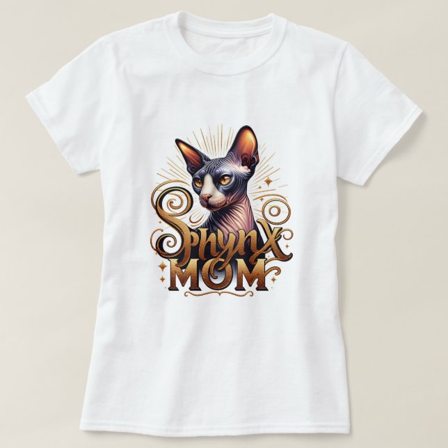 Sphynx Mum Cat Lover Women's Fashion T-shirt (Design Front)