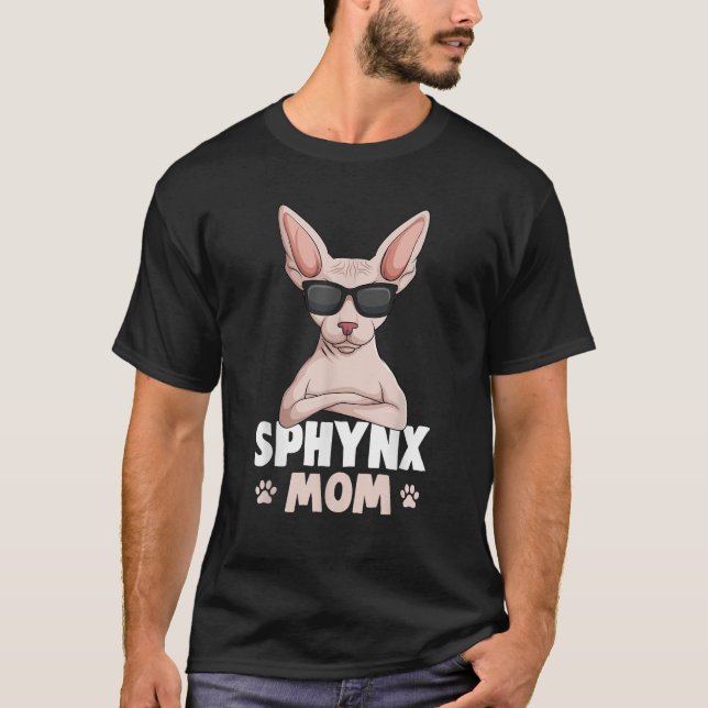 Sphynx Mum Cat Sphinx Hairless Cat Mama Owner Love T-Shirt (Front)
