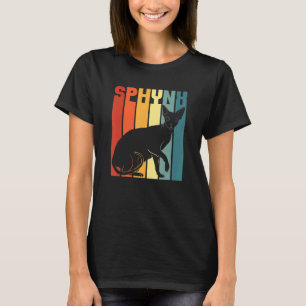 Sphynx Retro Vintage Hair Less Bald Cat T-Shirt