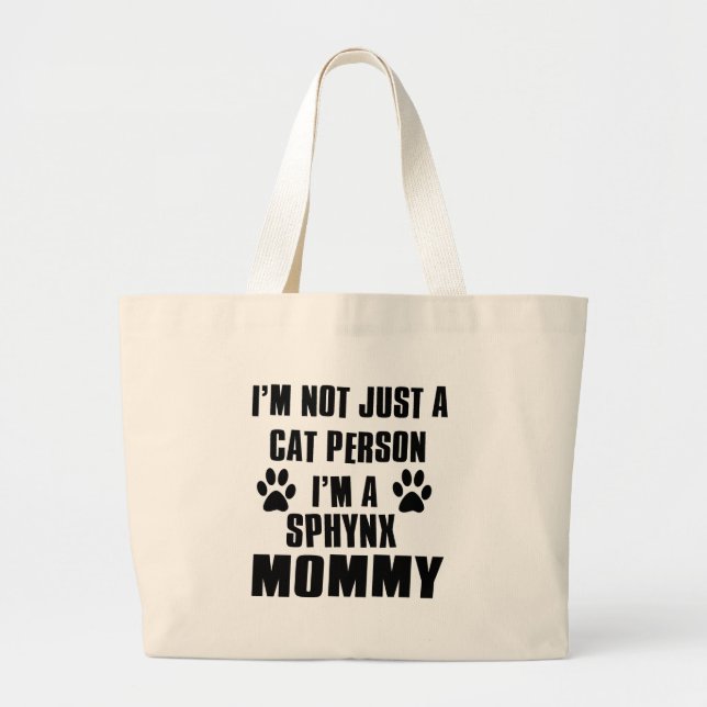 Sphynx shirts Cat Design Large Tote Bag (Front)