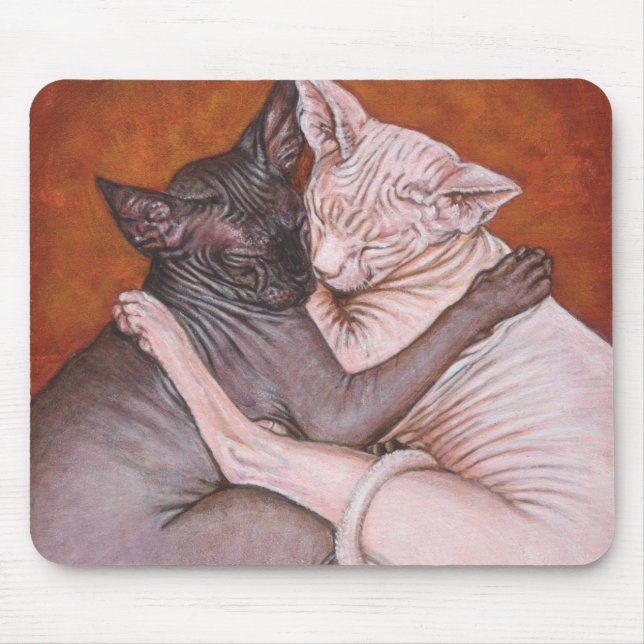 Sphynx Sphinx Cat Cats Nap Time Mouse Pad (Front)