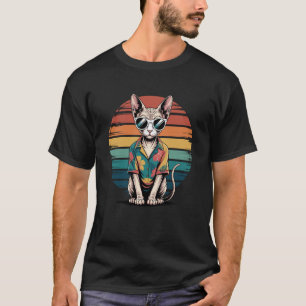 Sphynx Sunglasses Hawaiian Beach Summer Hairless C T-Shirt