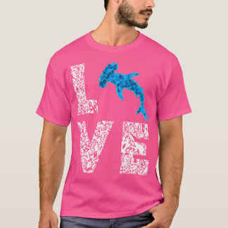 Sphyrna Hammerhead Shark Love Ocean Sea Life Fish T-Shirt