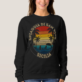 Spiaggia Di San Vito Souvenir Sicilia Reminder Sweatshirt