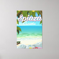 Spiaza Croatia beach vacation poster