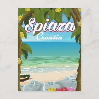 Spiaza Croatia beach vacation poster Postcard