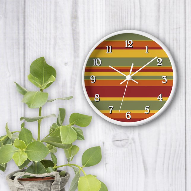 Spice Coloured Stripes Clock (Creator Uploaded)