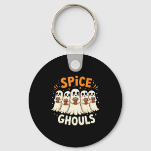 Spice Ghouls Funny Halloween Ghost Pumpkin Women G Key Ring