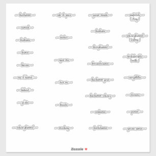 Spice Jar Labels German Middleast, Indian and Asia