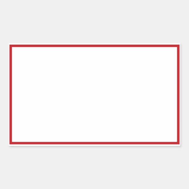 Spice jar red border blank rectangular labels (Front)