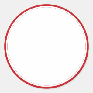 Spice jar red border blank round label stickers
