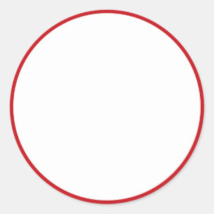 Spice jar red border blank round label stickers