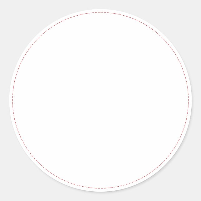 Spice jar red dash border blank round labels (Front)