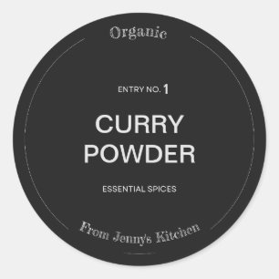Spice Label Customise Name and Spice