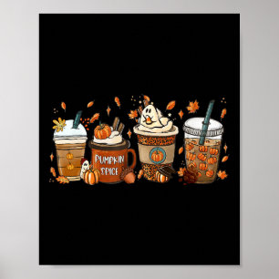 Spice Latte Fall Coffee Pumpkin Spice Thanksgiving Poster