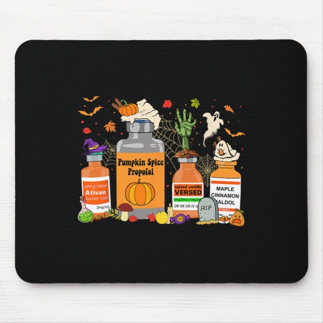 Spice Propofol Ativan Versed Haldol Halloween Nurs Mouse Mat (Front)