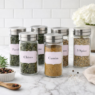 Spice Rack Waterproof Elegant Black Pantry Labels