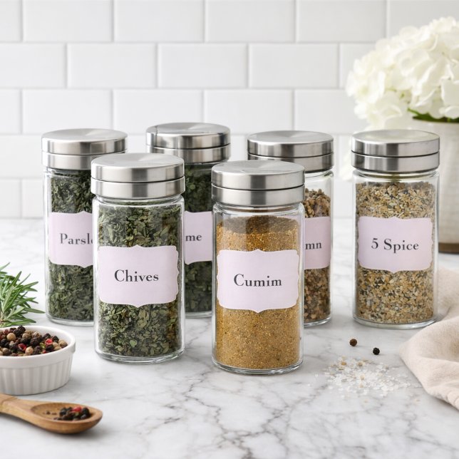 Spice Rack Waterproof Elegant Black Pantry Labels (Creator Uploaded)
