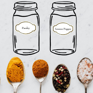 Spice Rack Waterproof Elegant Pantry Labels
