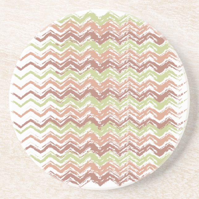 Spice Scribble Chevron ZigZag Coaster (Front)