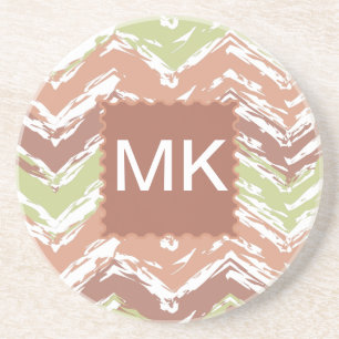 Spice Scribble Chevron ZigZag Coaster