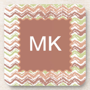 Spice Scribble Chevron ZigZag Coaster