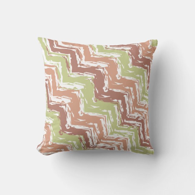 Spice Scribble Chevron ZigZag Cushion (Front)