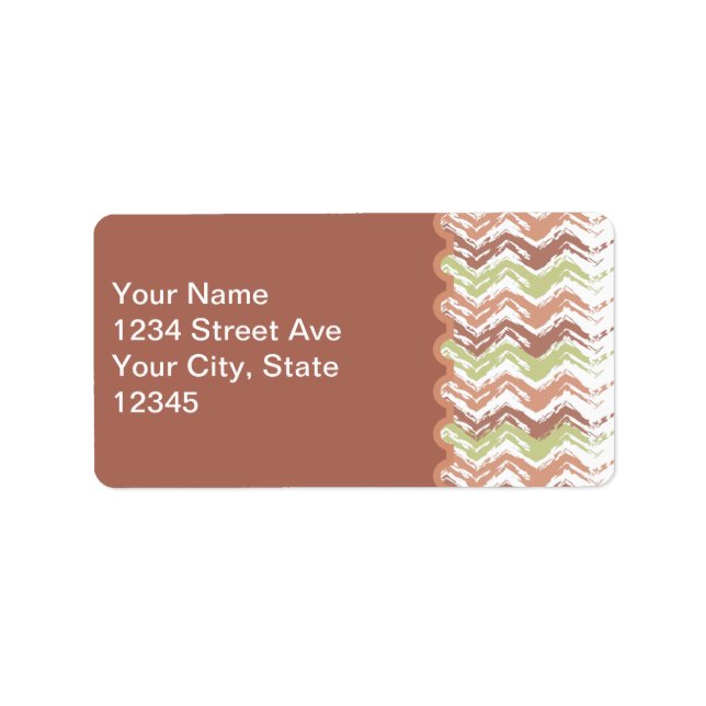 Spice Scribble Chevron ZigZag Label (Front)