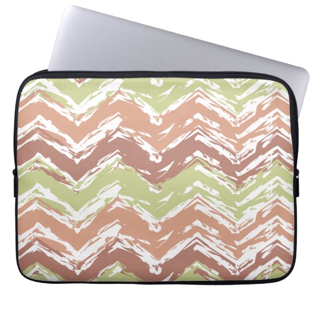 Spice Scribble Chevron ZigZag Laptop Sleeve (Front)