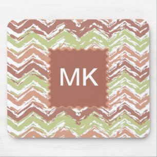 Spice Scribble Chevron ZigZag Mouse Mat