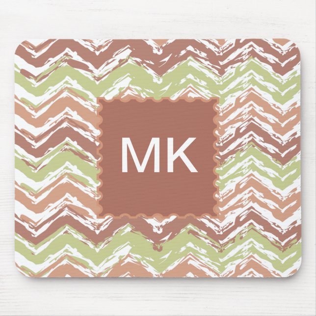 Spice Scribble Chevron ZigZag Mouse Mat (Front)