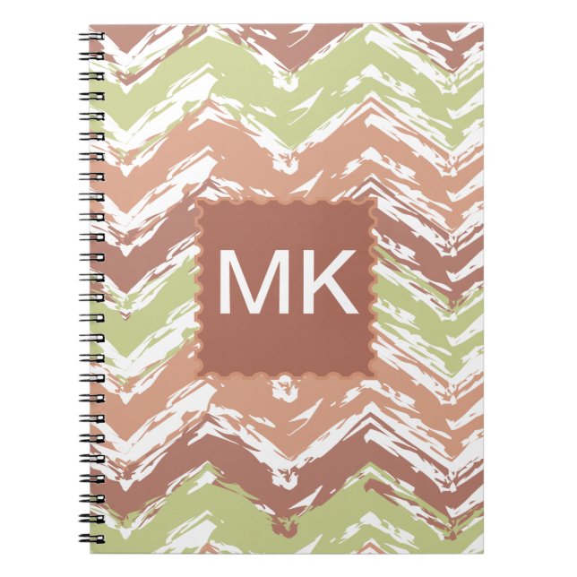 Spice Scribble Chevron ZigZag Notebook (Front)