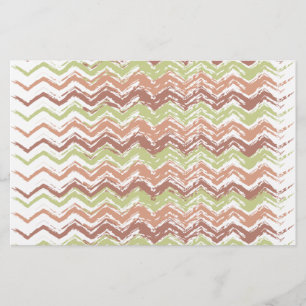Spice Scribble Chevron ZigZag Stationery