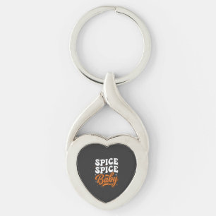 Spice Spice Baby Halloween Retro Typography Design Key Ring