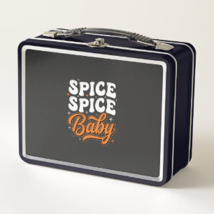 Spice Spice Baby Halloween Retro Typography Design Metal Lunch Box