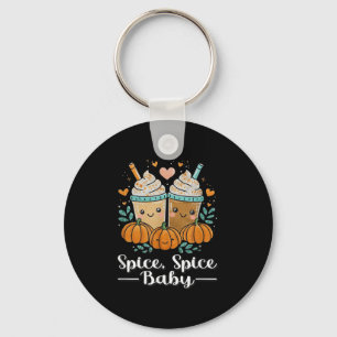 Spice Spice Baby Kawaii Pumpkin Spice Latte Lover  Key Ring