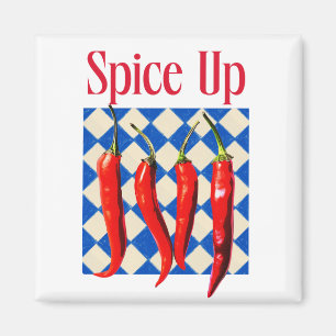 Spice Up Bold Chilli Pepper Bold  Magnet