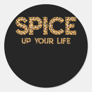 Spice Up Your Life Leopard Classic Round Sticker