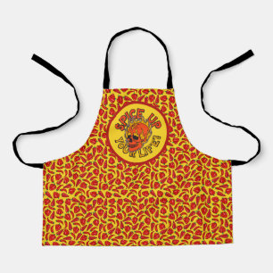 Spice Up Your Life Skull Red Chilli Pepper Hot Apron