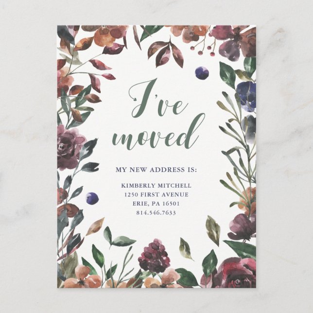 Spiced Botanical | New Address Announcement Postcard (Front)