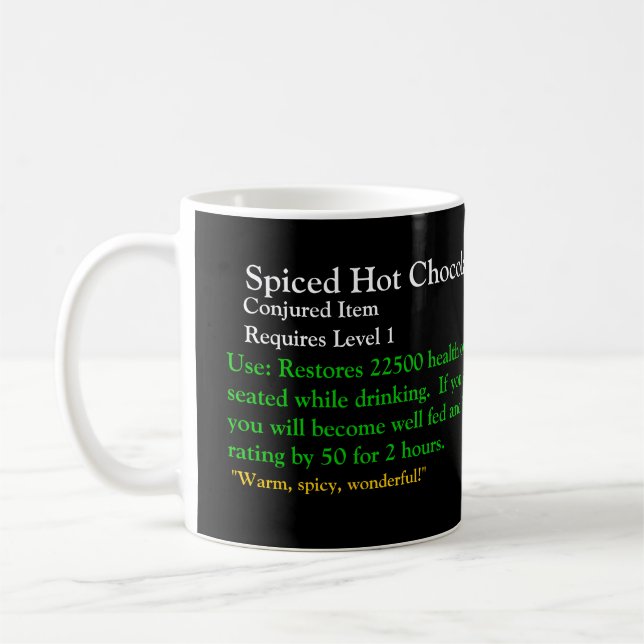 Spiced Hot Chocolate, Conjured Item, Requires L... Coffee Mug (Left)