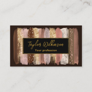 Spiced Latte Brush Strokes Business Card